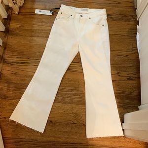James jeans, cropped white flare jeans size 27